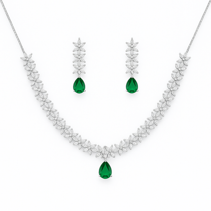 Emerald Leaf Cascade Set