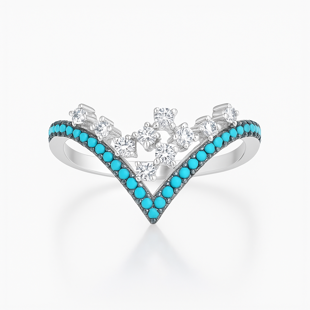 Turquoise Crown Ring