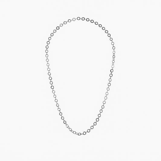 Sleek Circle Sterling Silver Necklace
