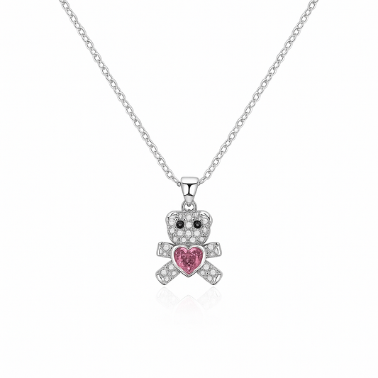 Teddy Heart Pendant – 925 Sterling Silver