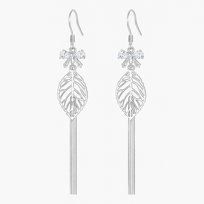 Sterling Leaf Whisper Earrings