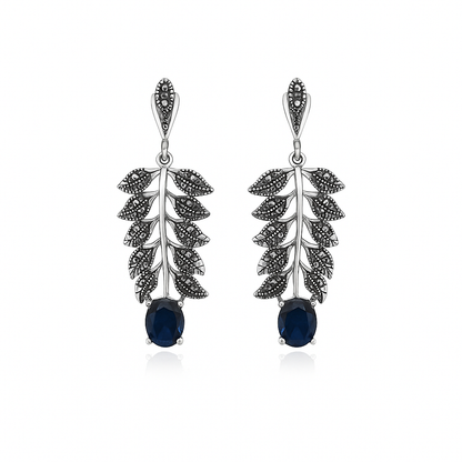 Midnight Laurel Drop Earrings