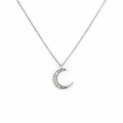 Lunar Glow Silver Necklace