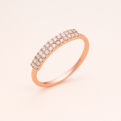 Rosé Elegance Silver Ring