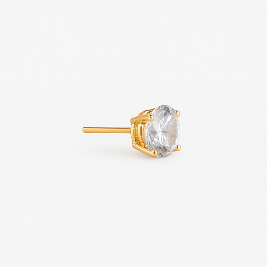 Radiant Charm Solitaire Earrings