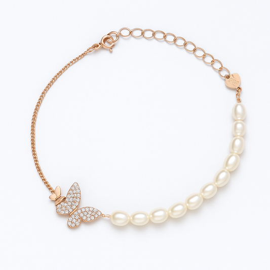 Butterfly Pearl Elegance Bracelet