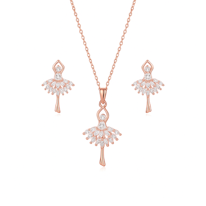 Ballet Bloom Pendant & Earring Set