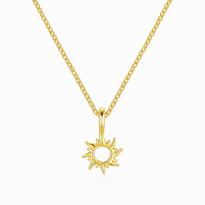 Golden Sunbeam Pendant – 925 Sterling Silver