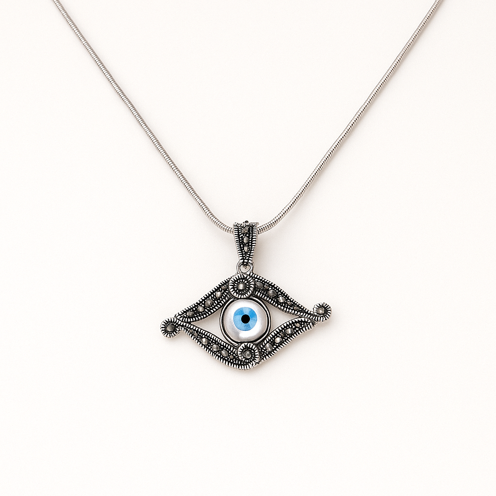 Guardian Leaf Evil Eye Pendant