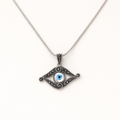 Guardian Leaf Evil Eye Pendant