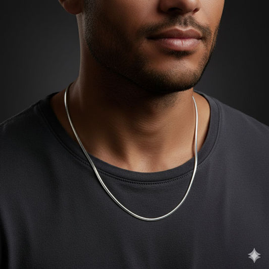 Dainty 925 Sterling Silver "Liquid" Snake Chain