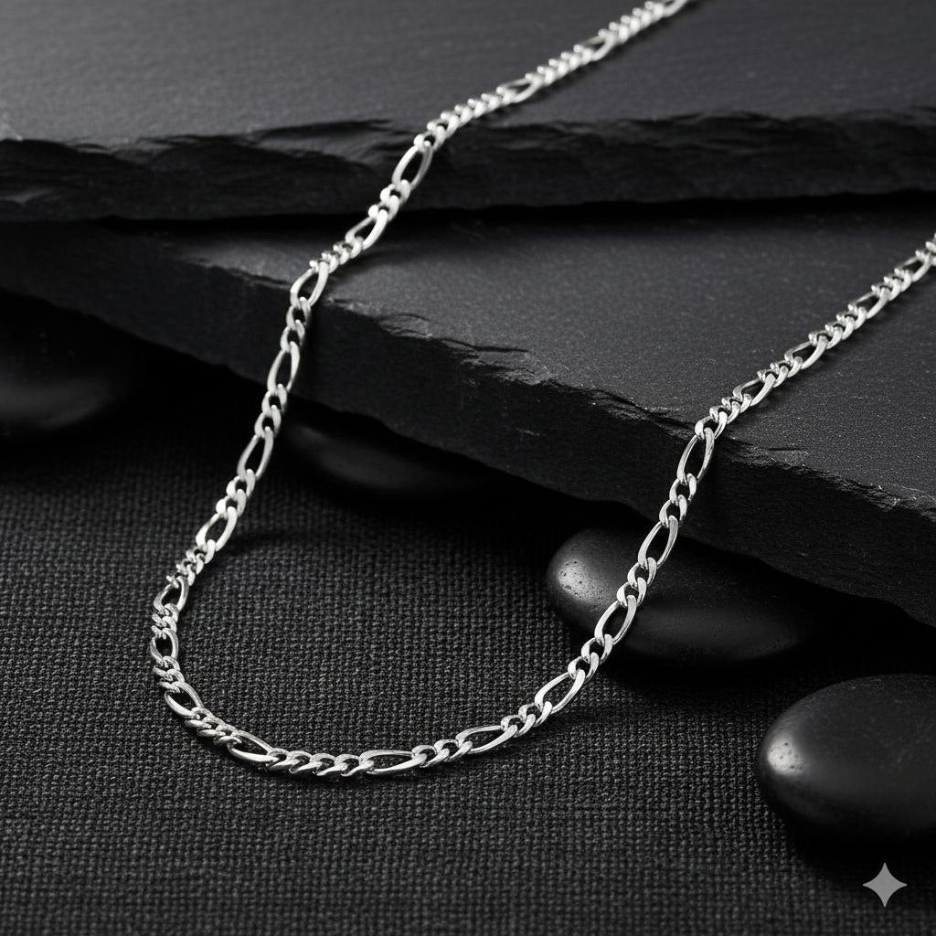 925 Sterling Silver Figaro Chain
